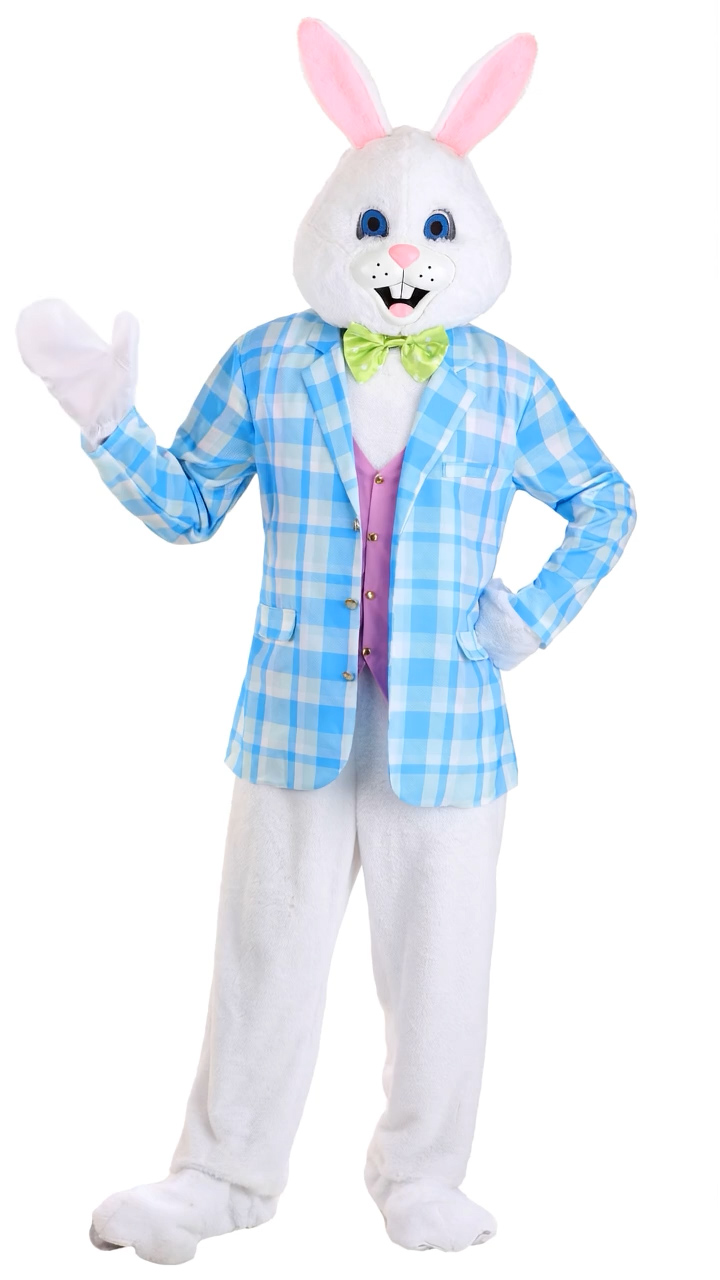 FUN5692AD Ai Adult Deluxe Easter Bunny Mascot Costume